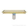 30cm Rectangular gold floor drain